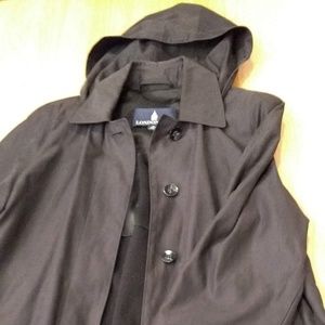 London Fog hooded raincoat